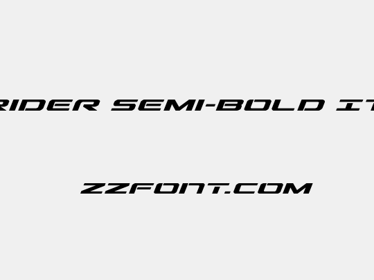 Outrider Semi-Bold Italic