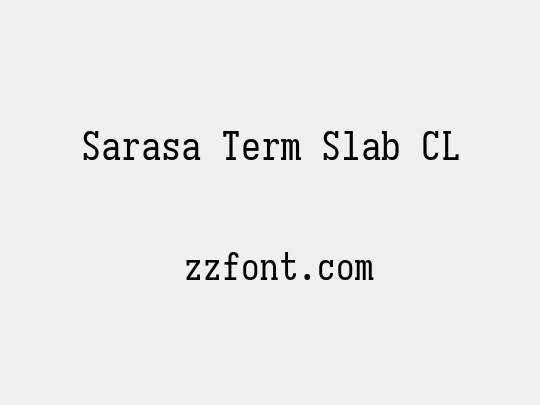 Sarasa Term Slab CL