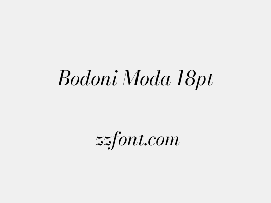 Bodoni Moda 18pt