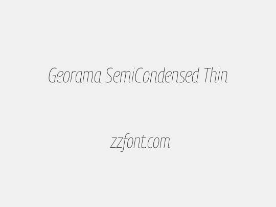 Georama SemiCondensed Thin