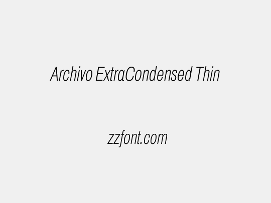 Archivo ExtraCondensed Thin