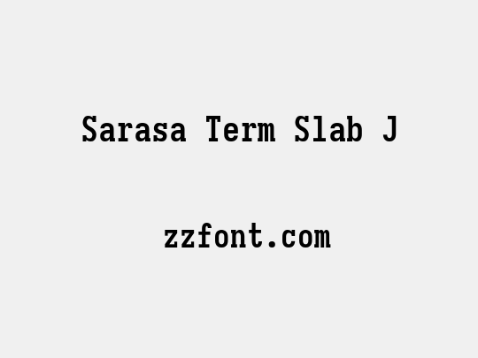 Sarasa Term Slab J