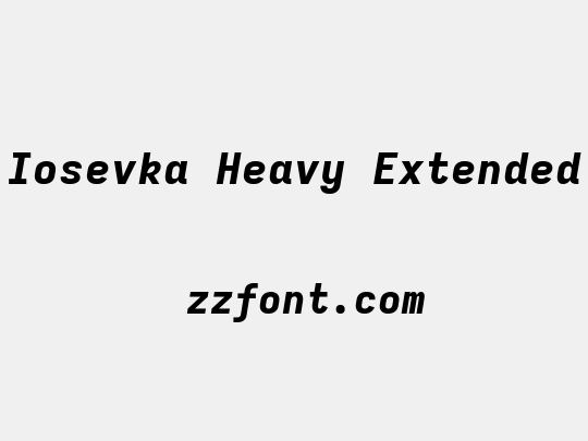 Iosevka Heavy Extended
