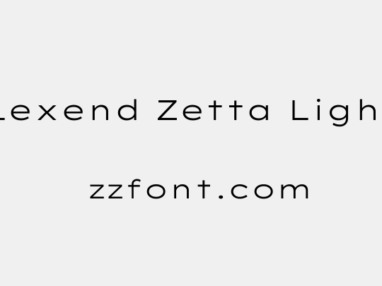 Lexend Zetta Light