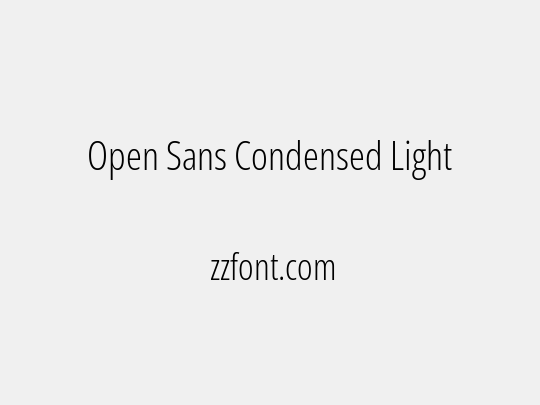 Open Sans Condensed Light