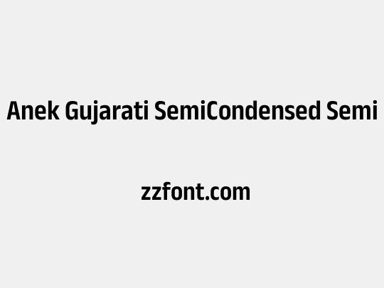 Anek Gujarati SemiCondensed SemiBold