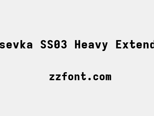 Iosevka SS03 Heavy Extended
