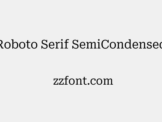Roboto Serif SemiCondensed