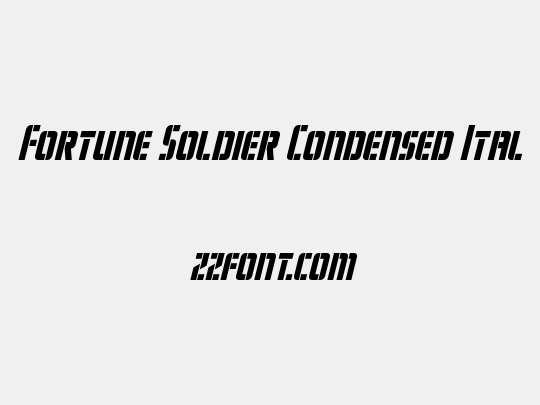 Fortune Soldier Condensed Ital