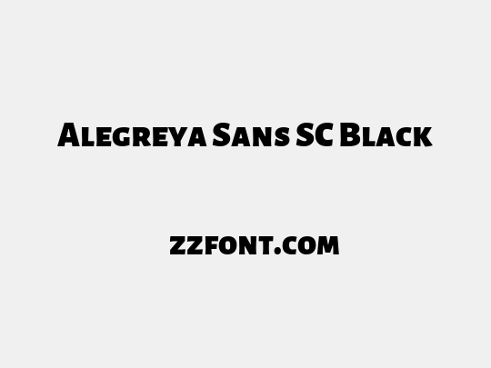 Alegreya Sans SC Black