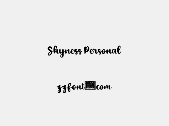 Shyness Personal