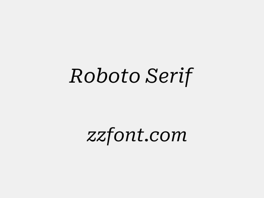 Roboto Serif