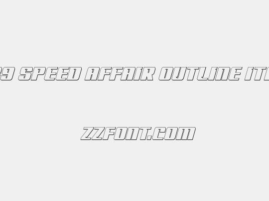 '89 Speed Affair Outline Ital