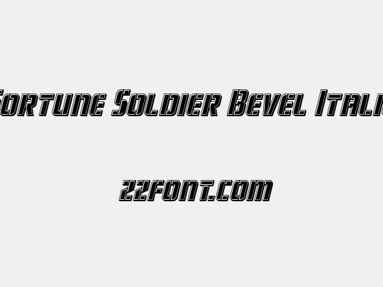 Fortune Soldier Bevel Italic
