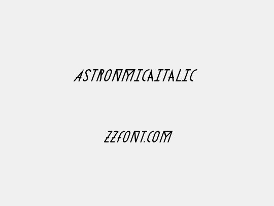 AstronmicaItalic