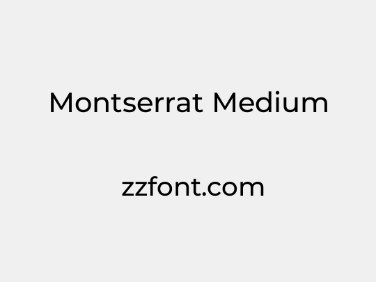 Montserrat Medium