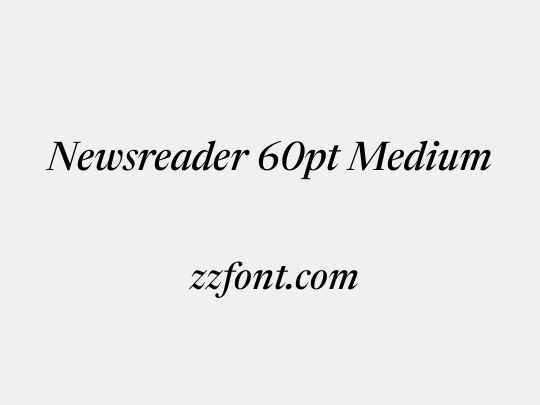 Newsreader 60pt Medium