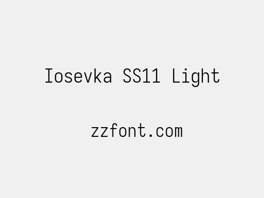 Iosevka SS11 Light