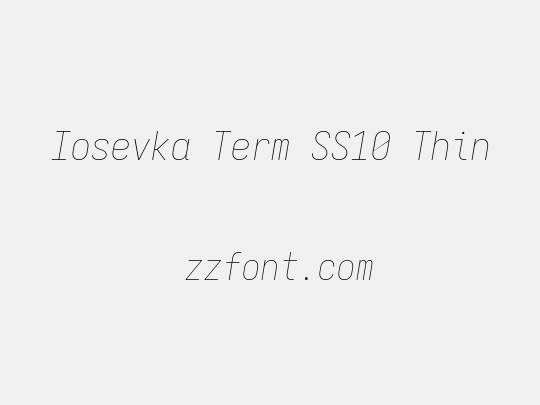Iosevka Term SS10 Thin
