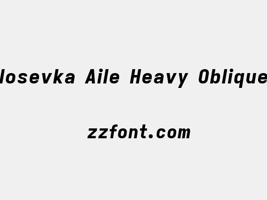 Iosevka Aile Heavy Oblique