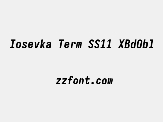 Iosevka Term SS11 XBdObl