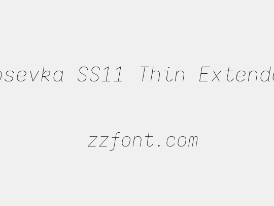 Iosevka SS11 Thin Extended