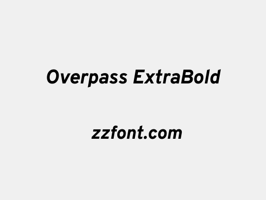 Overpass ExtraBold