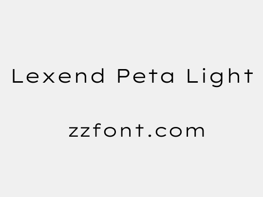 Lexend Peta Light