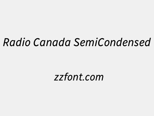 Radio Canada SemiCondensed