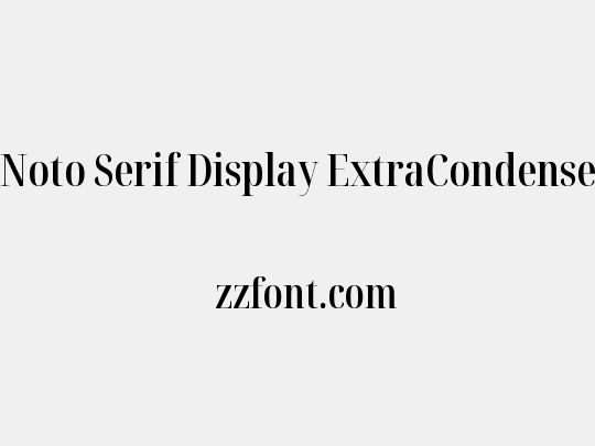 Noto Serif Display ExtraCondensed SemiBold