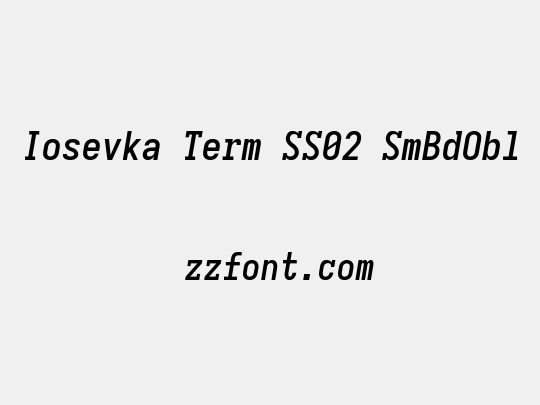 Iosevka Term SS02 SmBdObl