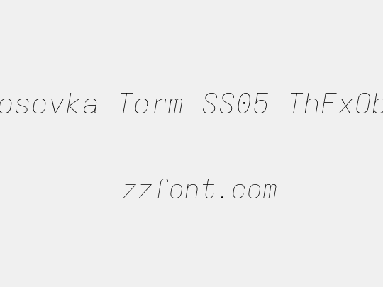 Iosevka Term SS05 ThExObl