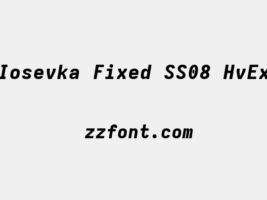 Iosevka Fixed SS08 HvEx