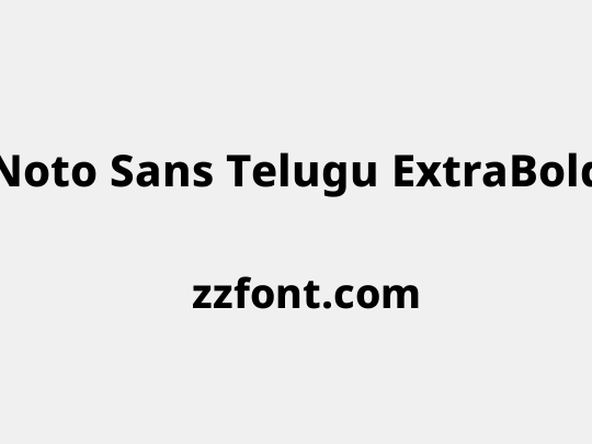 Noto Sans Telugu ExtraBold