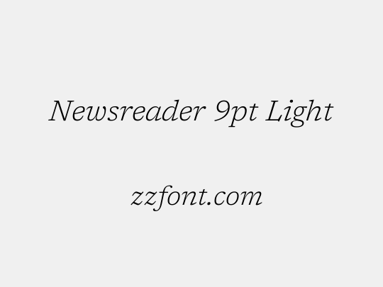 Newsreader 9pt Light