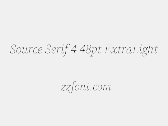 Source Serif 4 48pt ExtraLight