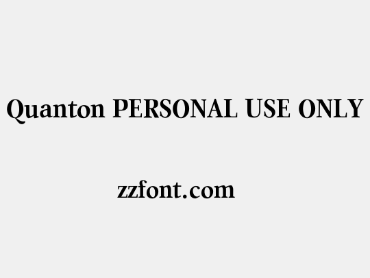 Quanton PERSONAL USE ONLY