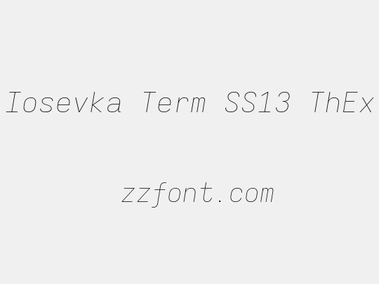 Iosevka Term SS13 ThEx