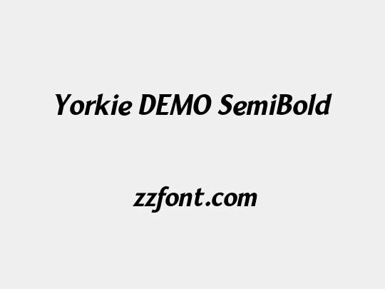 Yorkie DEMO SemiBold