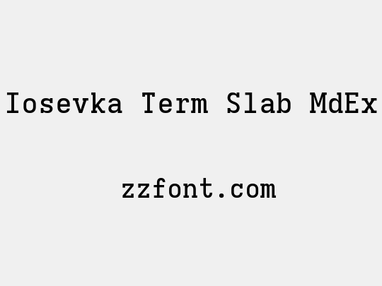 Iosevka Term Slab MdEx
