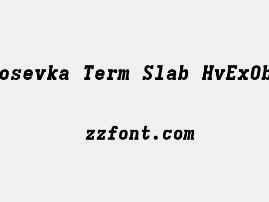 Iosevka Term Slab HvExObl