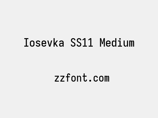 Iosevka SS11 Medium