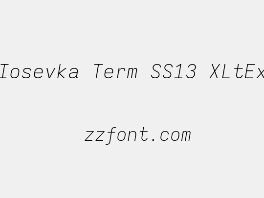 Iosevka Term SS13 XLtEx