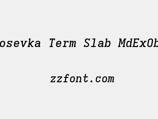 Iosevka Term Slab MdExObl
