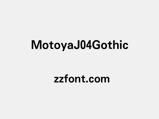 MotoyaJ04Gothic