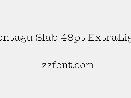 Montagu Slab 48pt ExtraLight