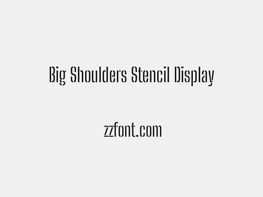 Big Shoulders Stencil Display