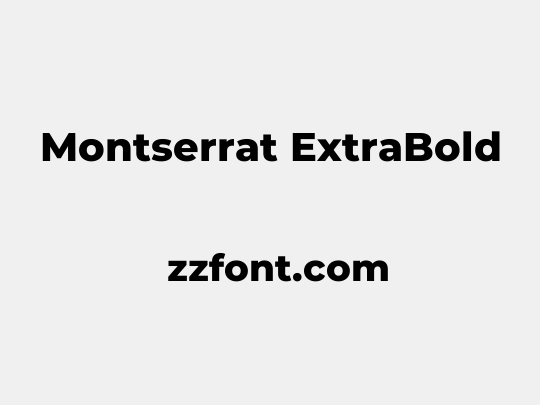 Montserrat ExtraBold
