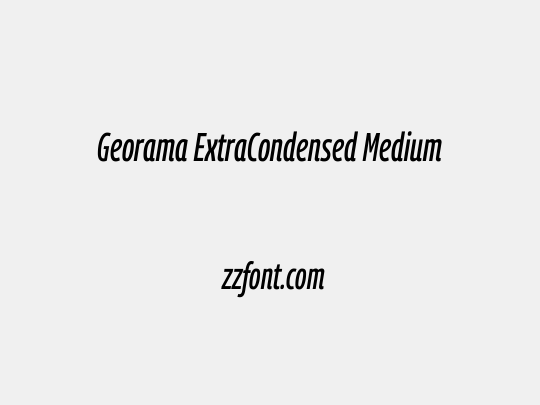 Georama ExtraCondensed Medium