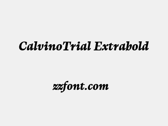CalvinoTrial Extrabold